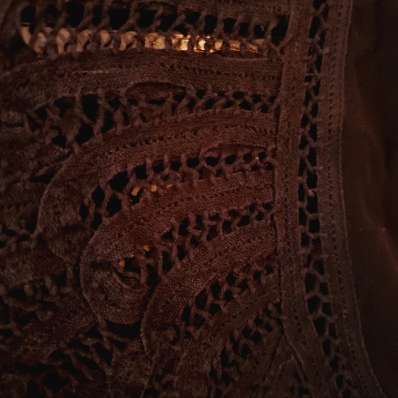 Beautiful Black Top with Lace collar Daniel Rainn - Picture 2 of 7